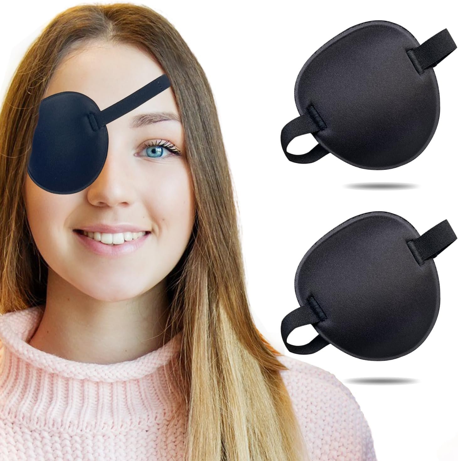 Comfortable 2PCS Adjustable Medical Eye Patches