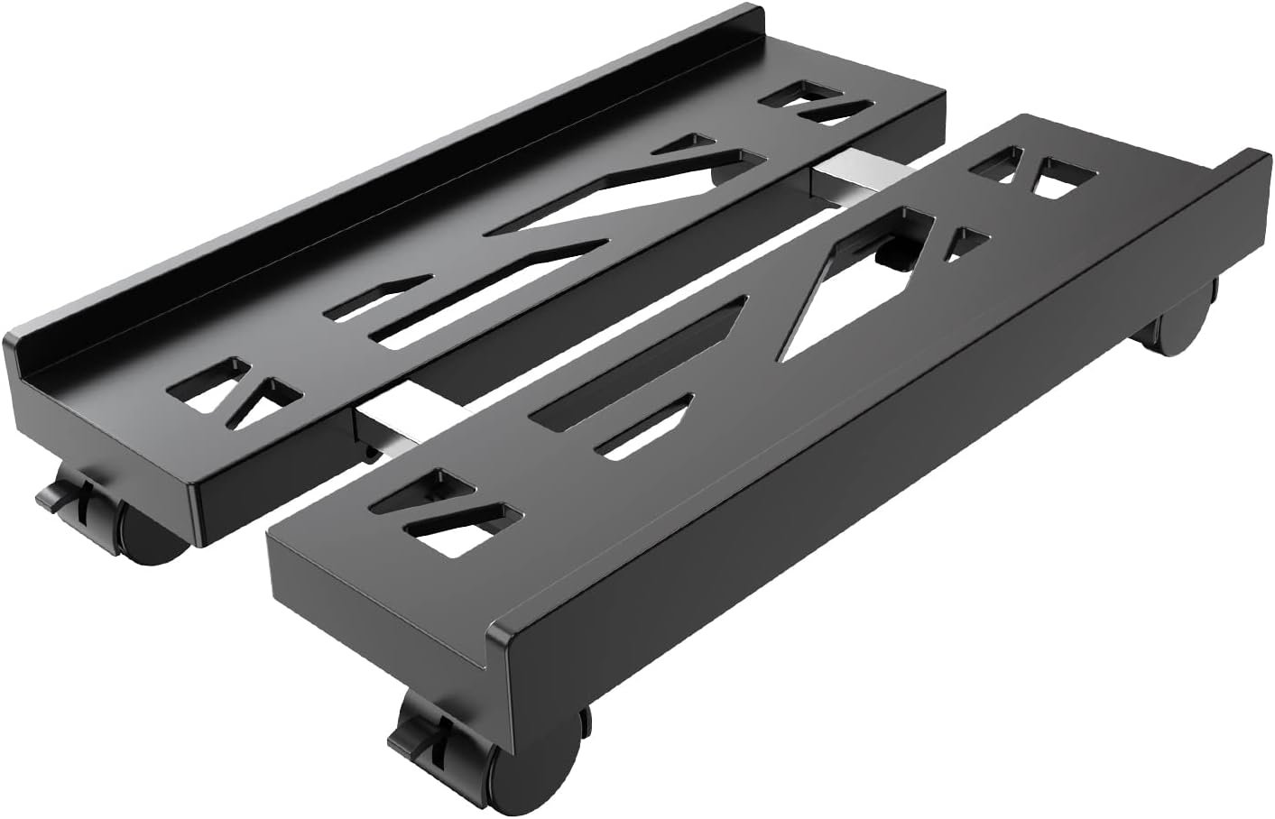 Mobile CPU Stand: Adjustable, Ventilated, on Wheels