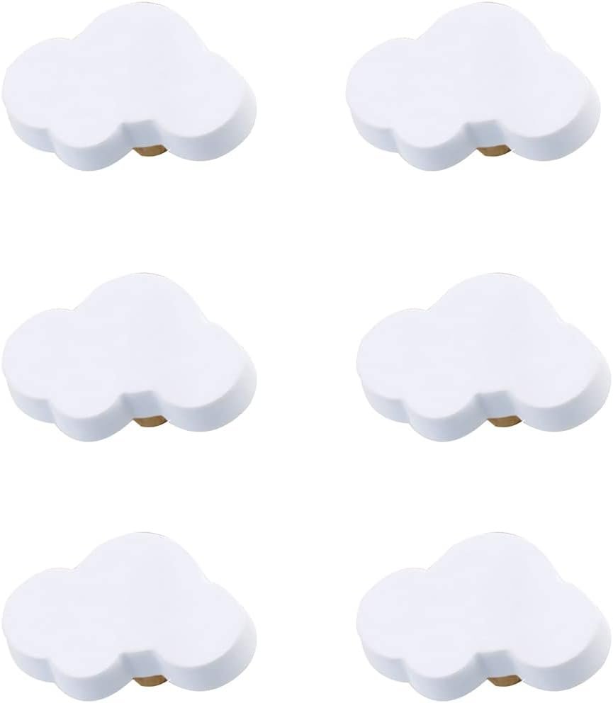 Adorable Cloud Knobs for Kids' Cabinets & Drawers (6-Pack)