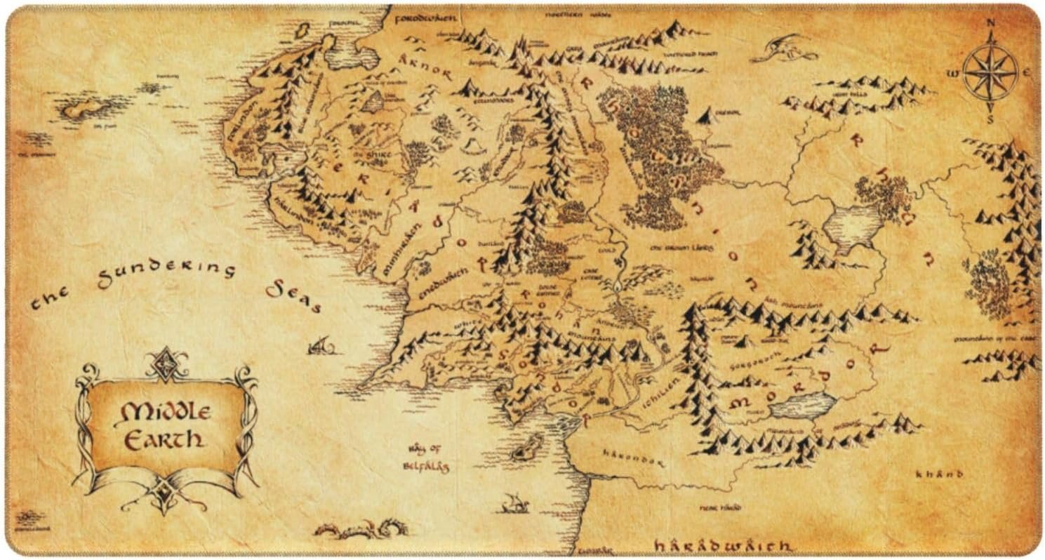 Aged Map MTG Playmat: Stitched, Non-Slip Adventure