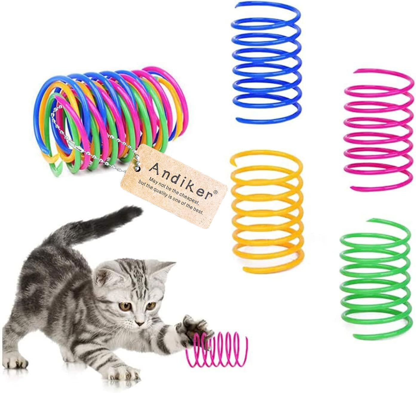 Andiker Interactive Cat Spiral Toy Set for Play & Exercise
