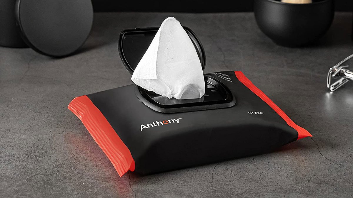 Anthony Men's Glycolic Exfoliating & Resurfacing Wipes