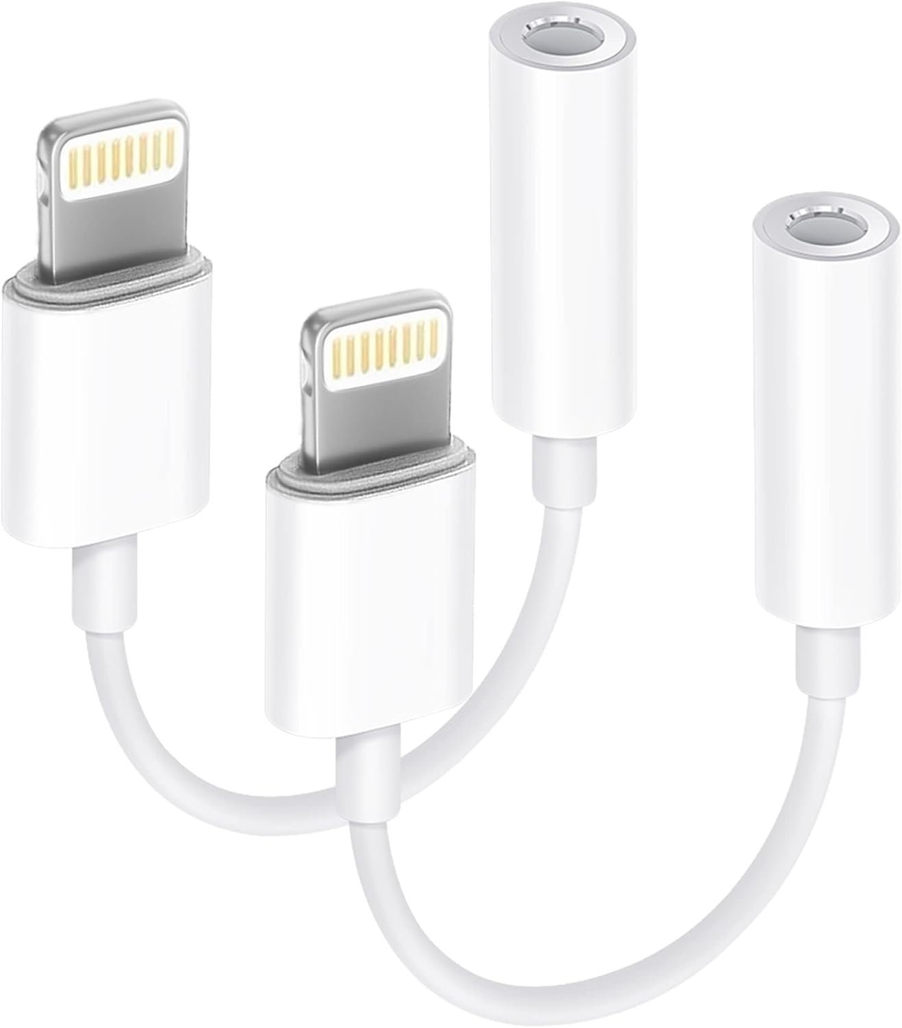 Apple Lightning to 3.5mm Headphone Jack Adapter - 2 Pack