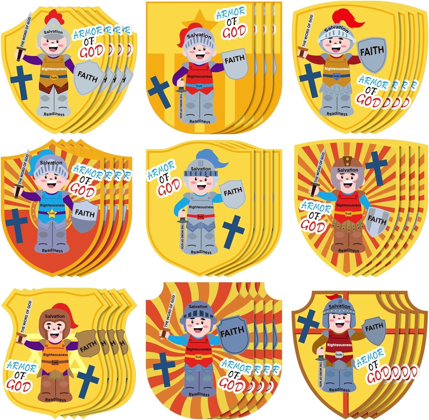 Create Your Armor of God: DIY Craft Kit with Stickers & Cards