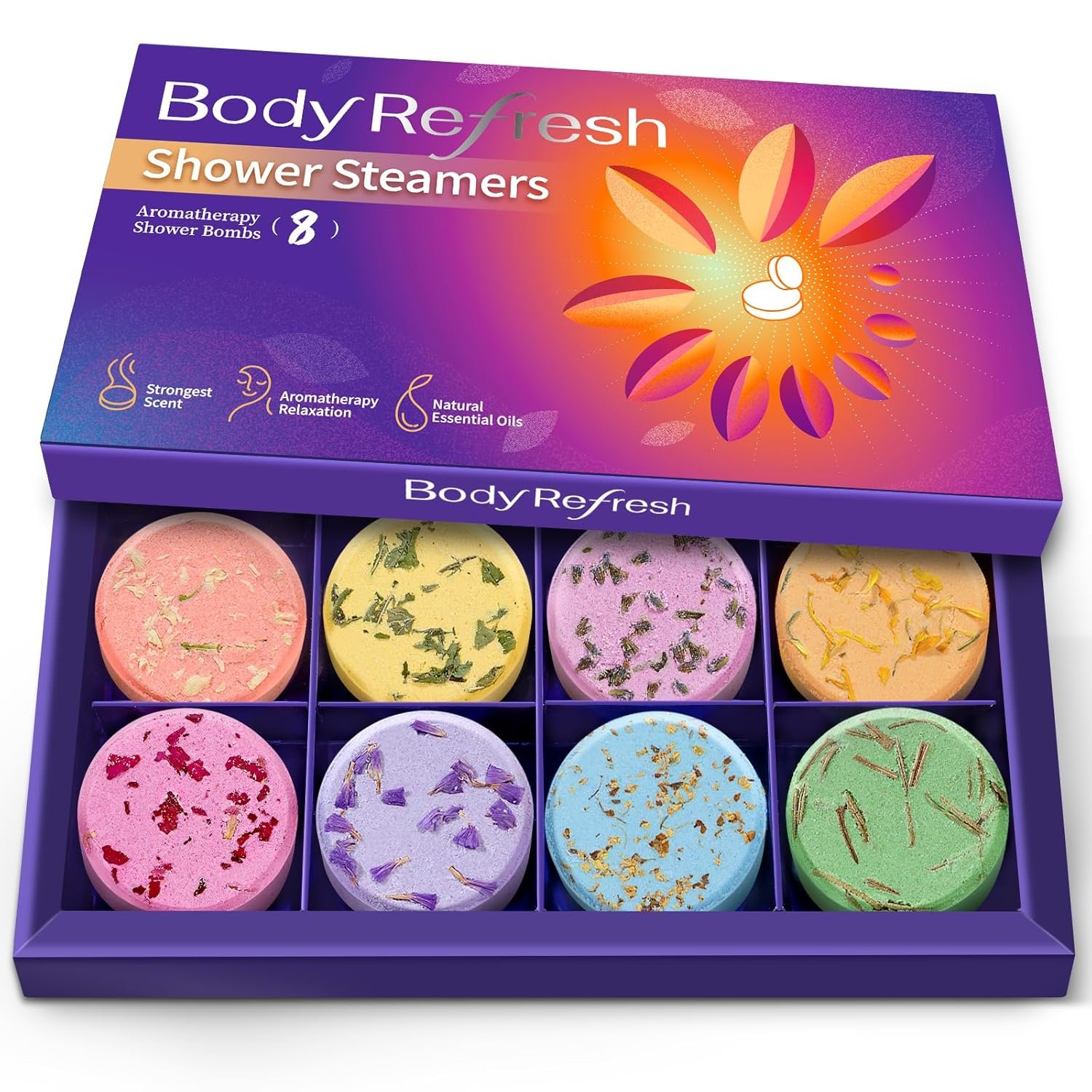 Relaxing Aromatherapy Shower Steamers - 8 Pack