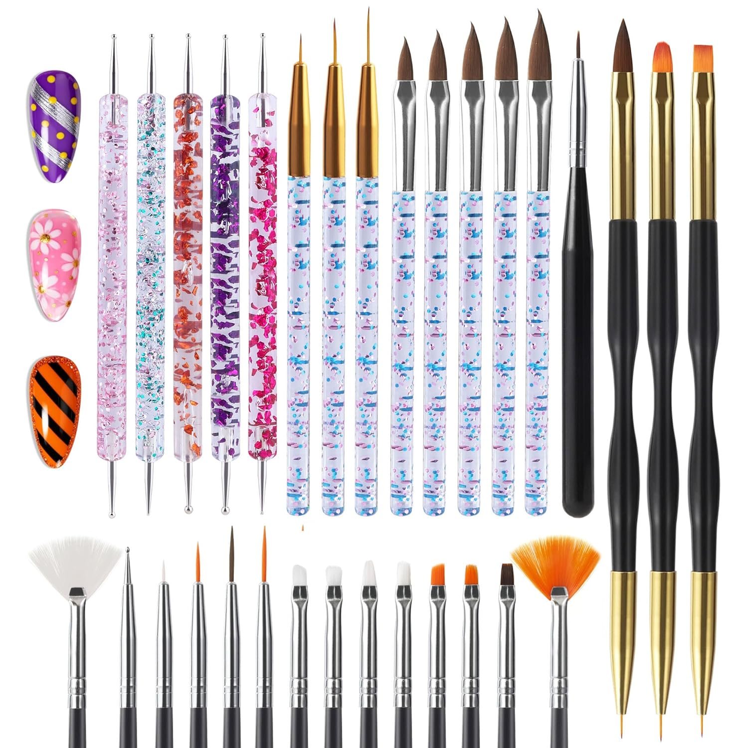 Complete Nail Art Brush Set for Creative Designs