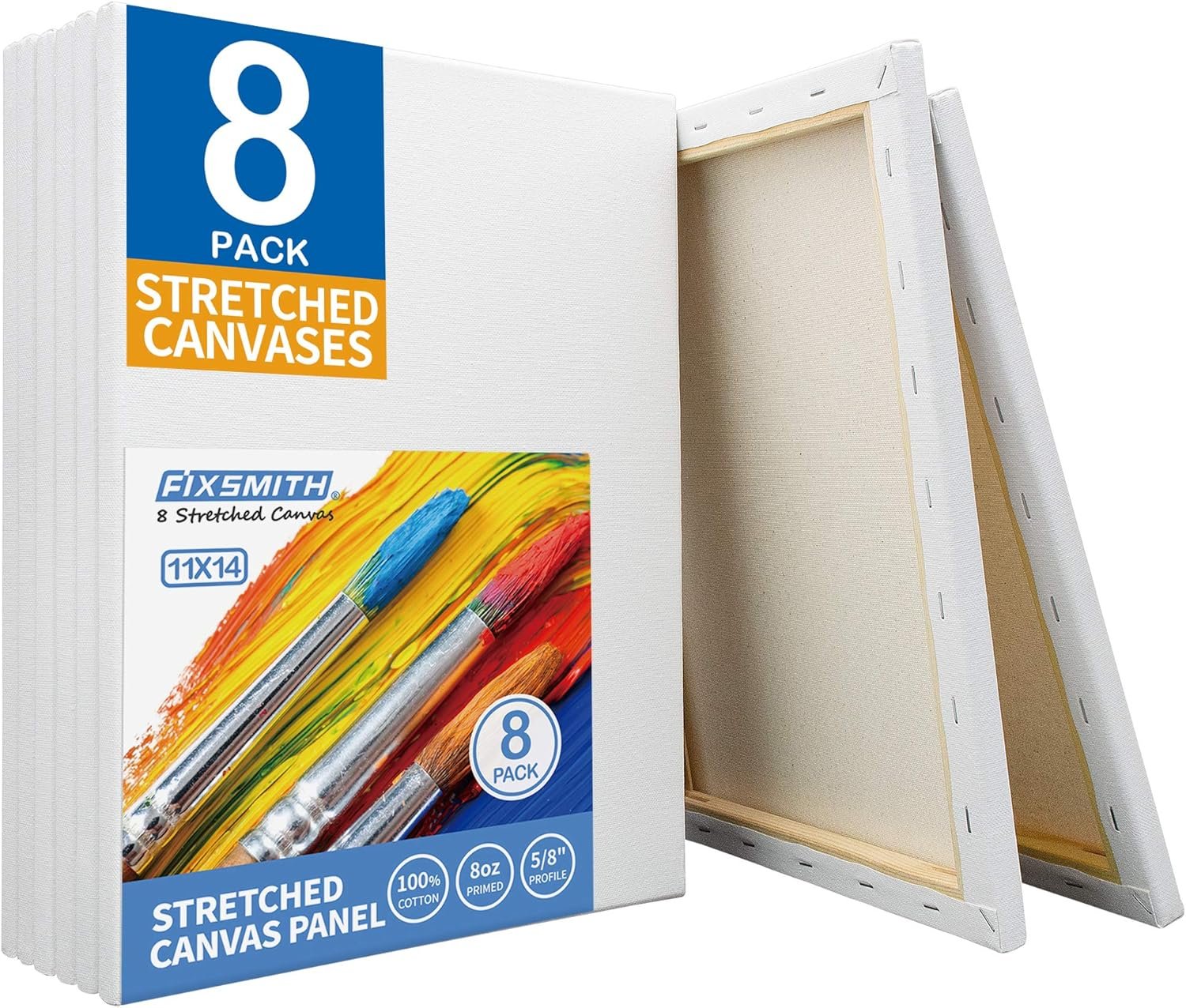Artist's Dream: 8 Premium 11x14 Primed Canvases
