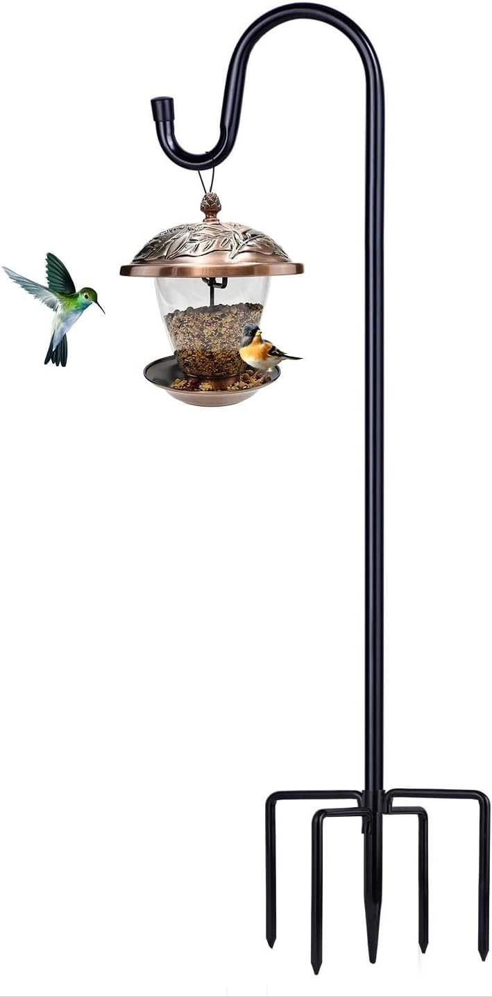 Attract Birds with a Sturdy 62-Inch Shepherd Hook