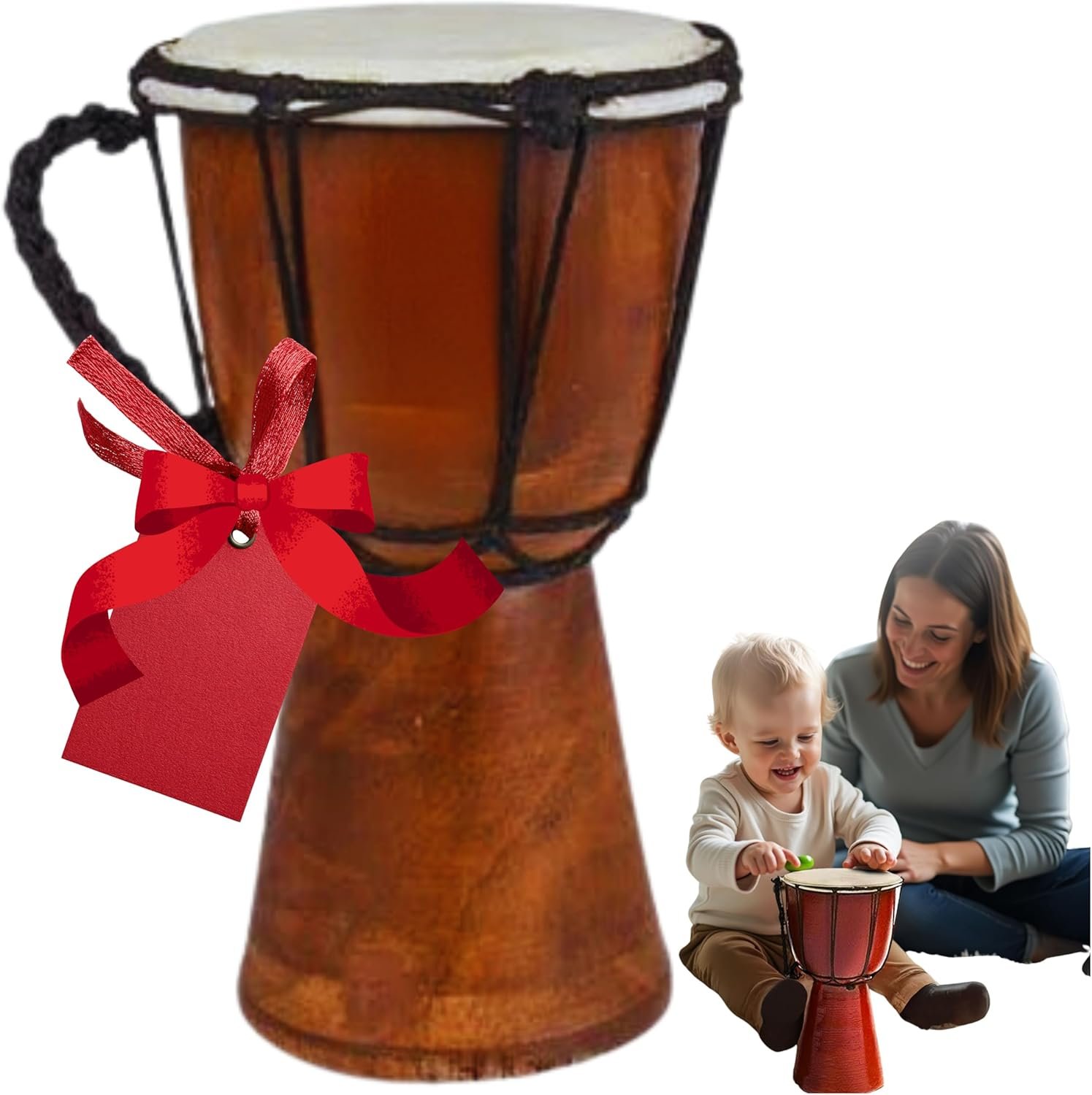 Authentic 4x8 Djembe Drum: Handcrafted Rhythms Await