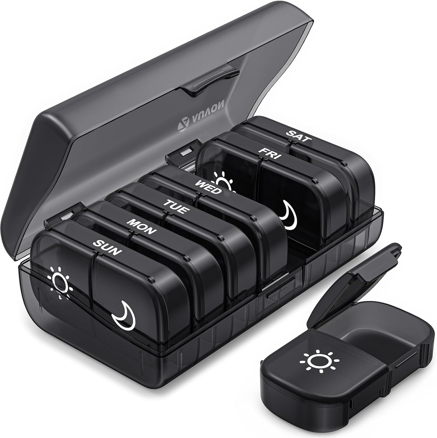 AUVON XL Weekly Pill Organizer for Easy Medication