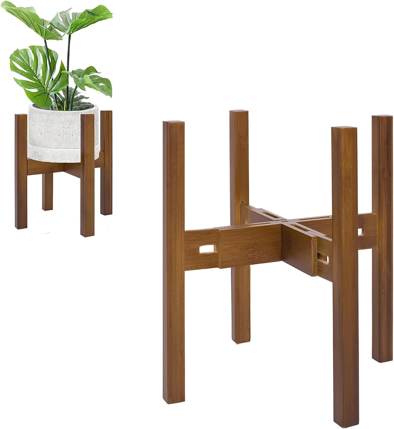 Showcase Your Greens with This Stylish Bamboo Plant Stand