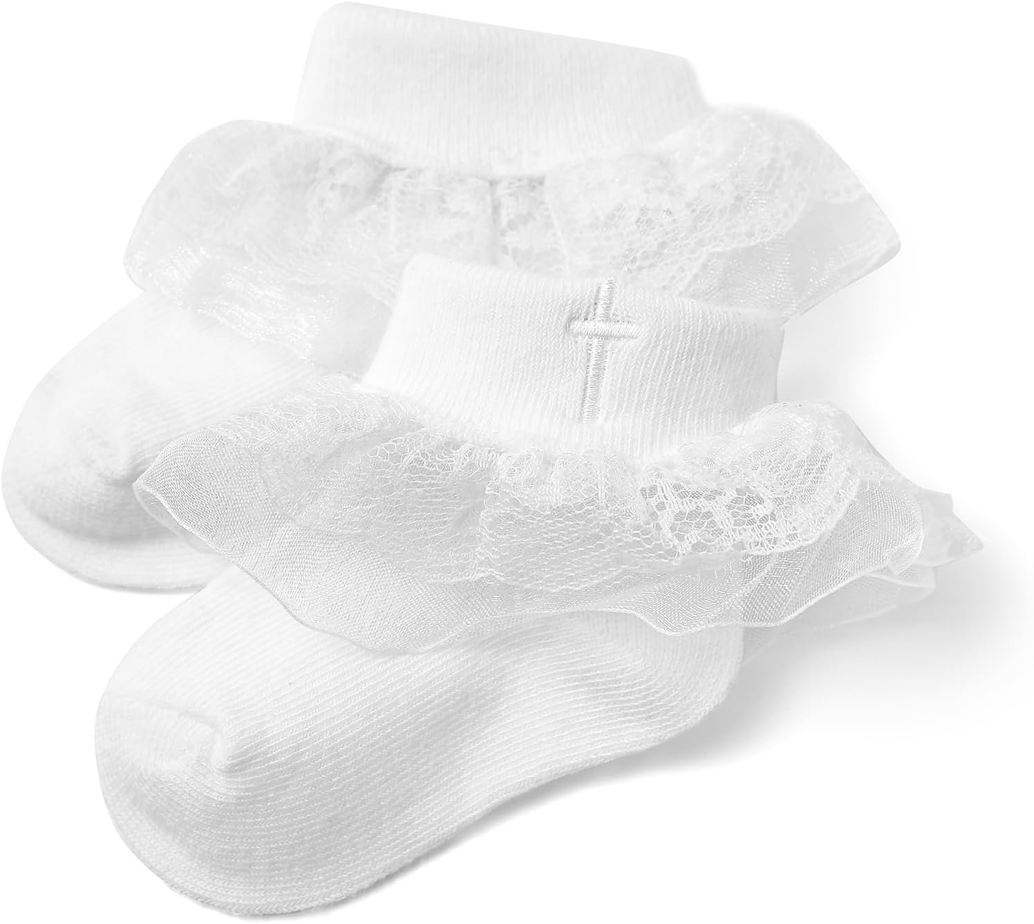 Adorable Baptism Socks for Baby Girls