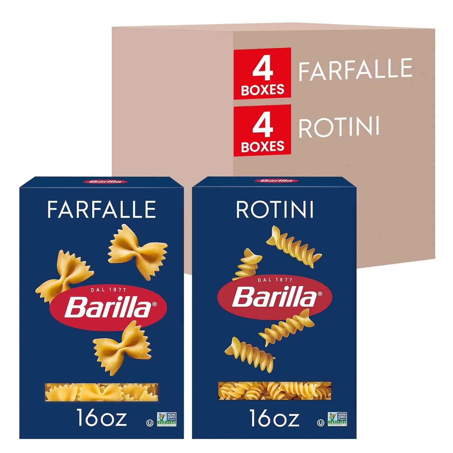 Barilla Farfalle & Rotini Pasta Pack – Authentic Italian Twists (8 Boxes)
