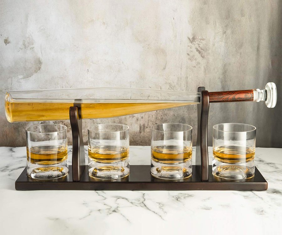 Baseball Bat Whiskey Decanter