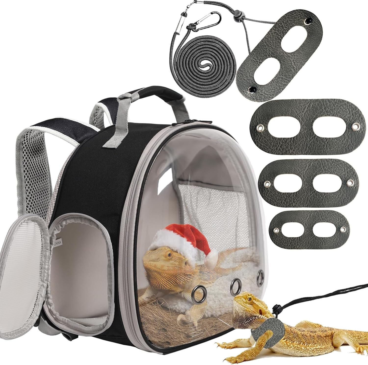 Bearded Dragon Space Capsule Backpack: Clear View Pet Carrier