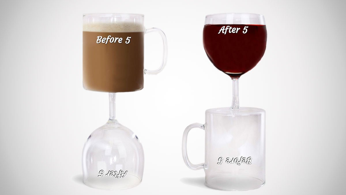 Before & After 5 Coffee & Wine Glass