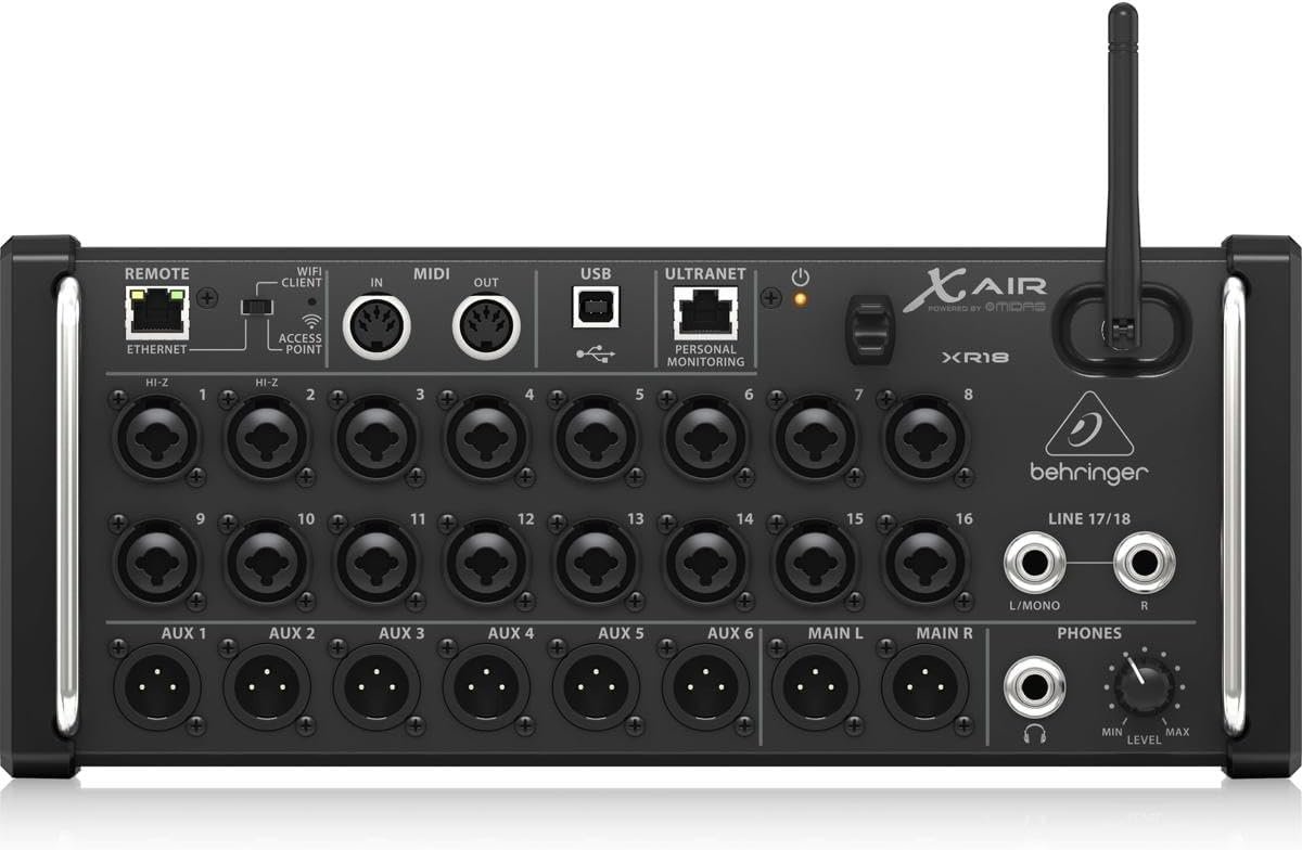 Professional 18-Channel Digital Mixer for iPad & Android with Midas Preamps