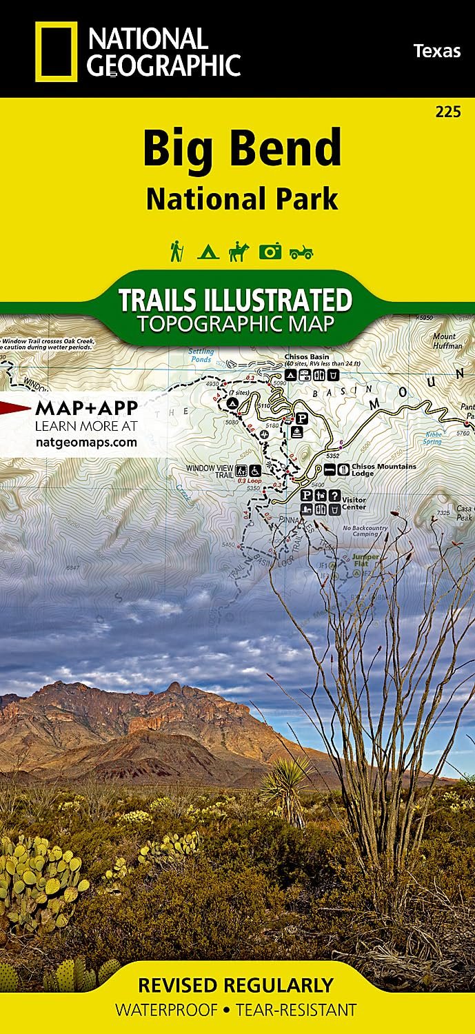 Navigate Big Bend's Vast Trails: Waterproof Topo Map