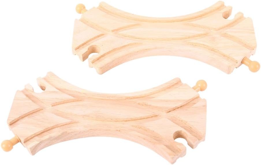 Seamless Track Switches: Bigjigs Double Curved Turnouts (2-Pack)