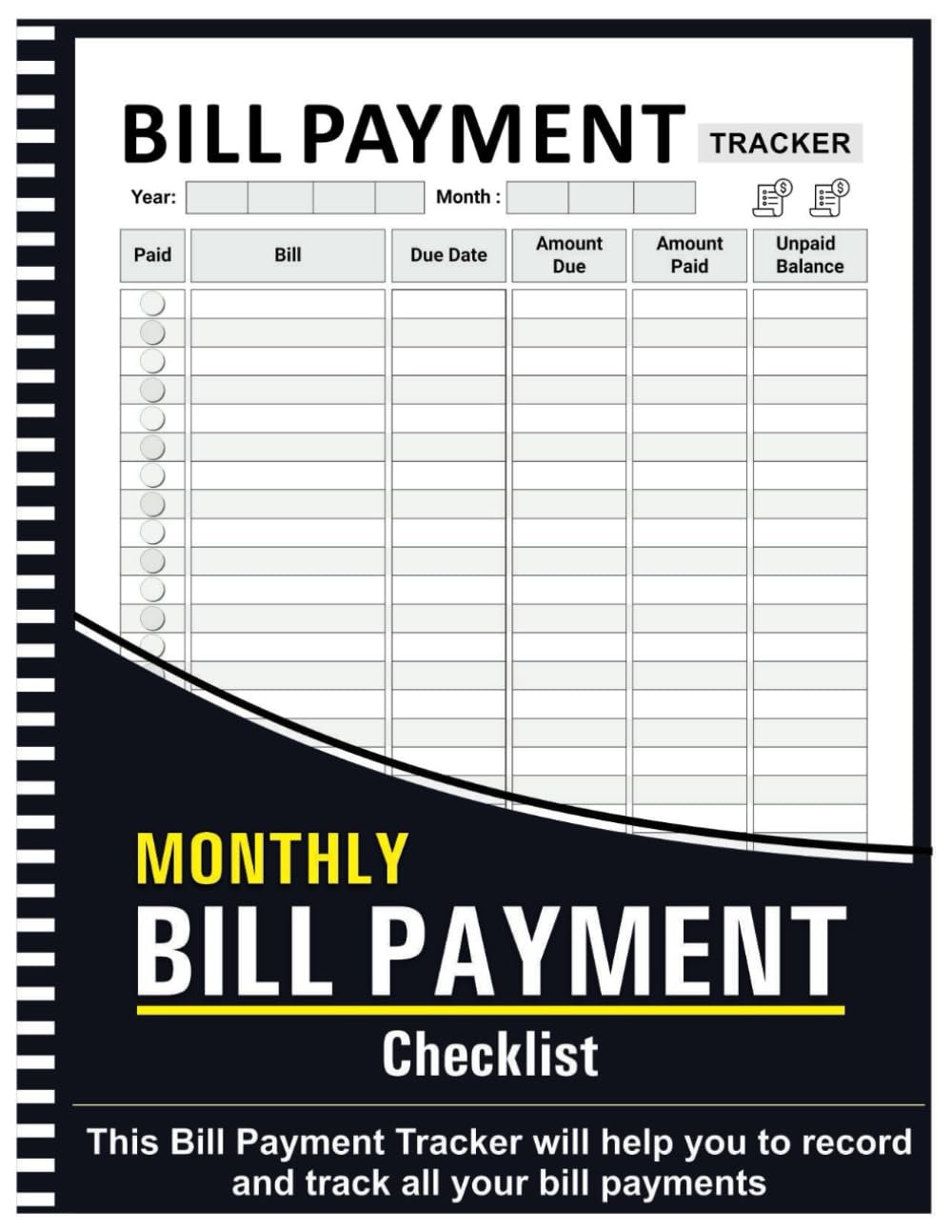 Stay Organized with Bill Tracker Notebook