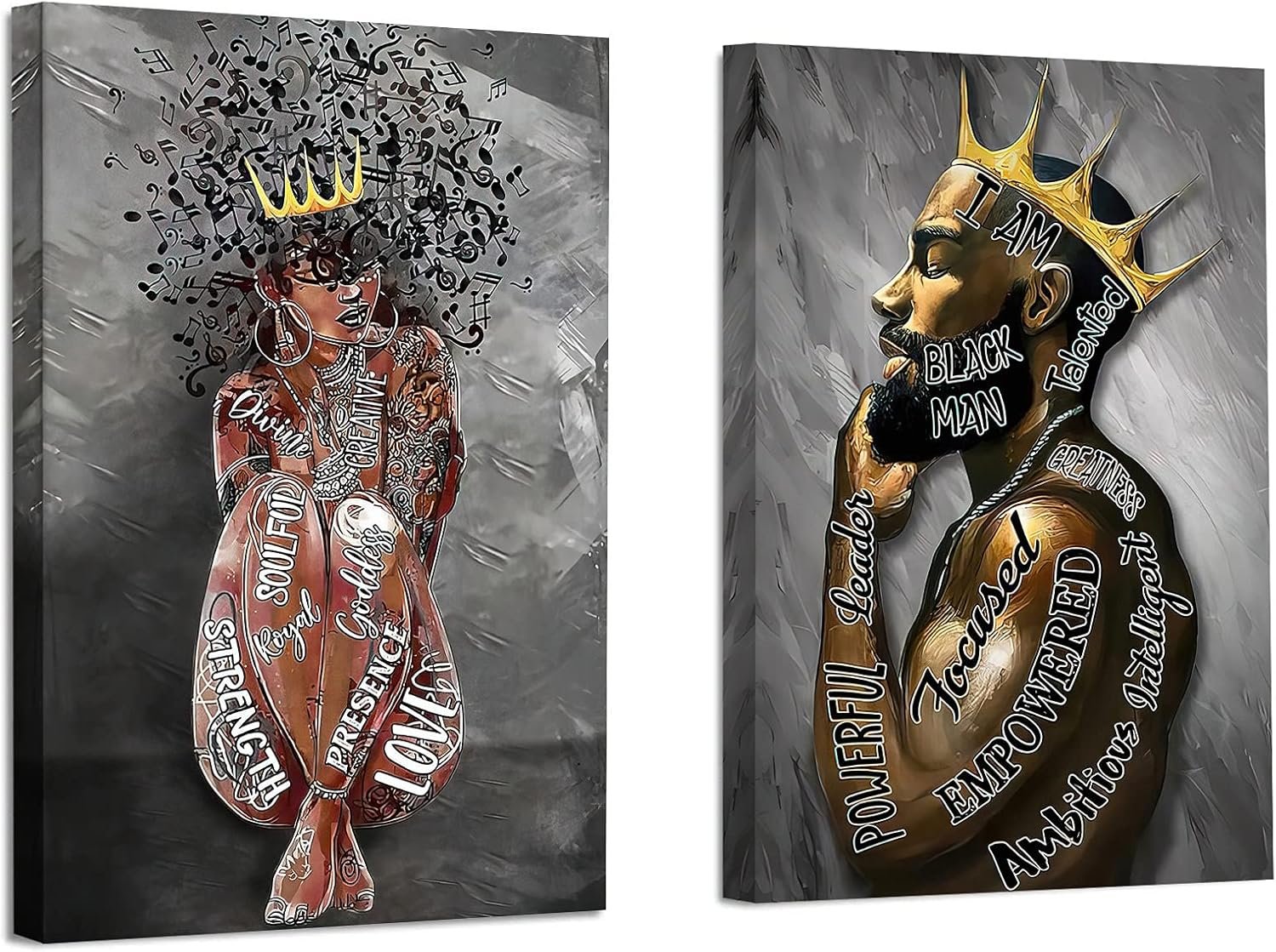 Black King & Queen Wall Art: Celebrate Heritage & Love
