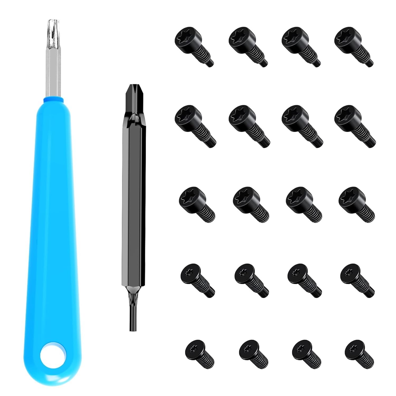 Blue Doorbell Screws and Screwdriver Set