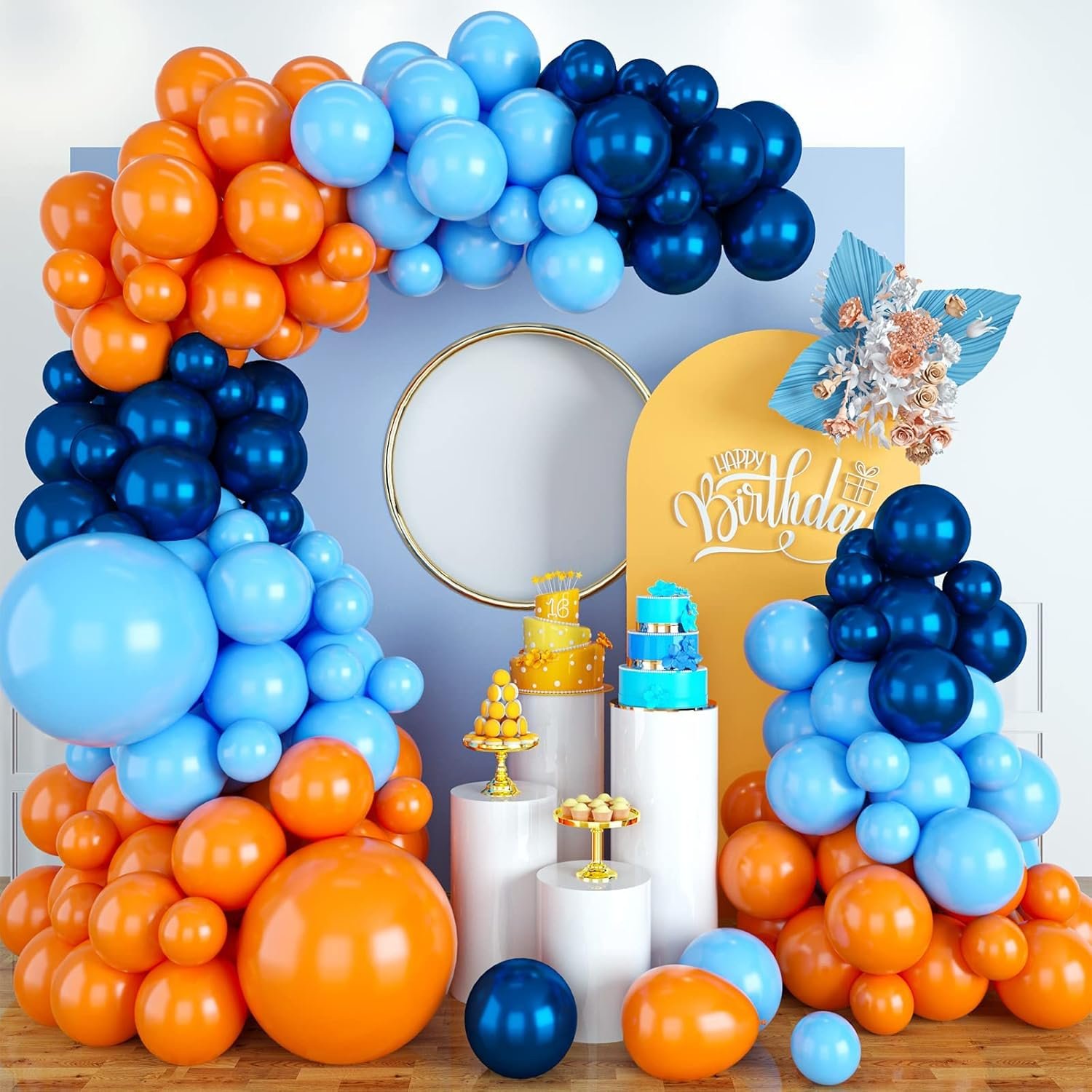 Create Stunning Blue & Orange Balloon Arch - DIY Party Kit