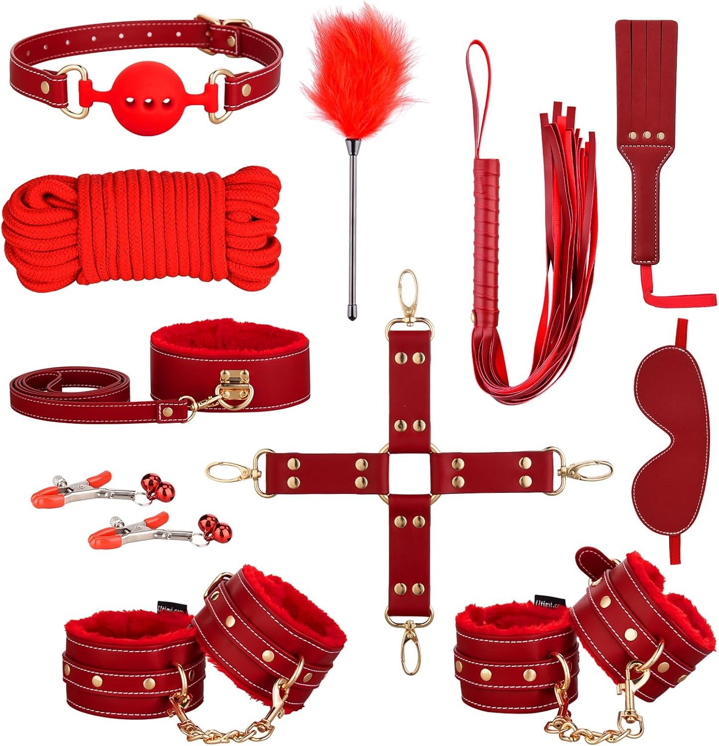 11-Piece Bondage Kit for Couples - Complete Restraint Set