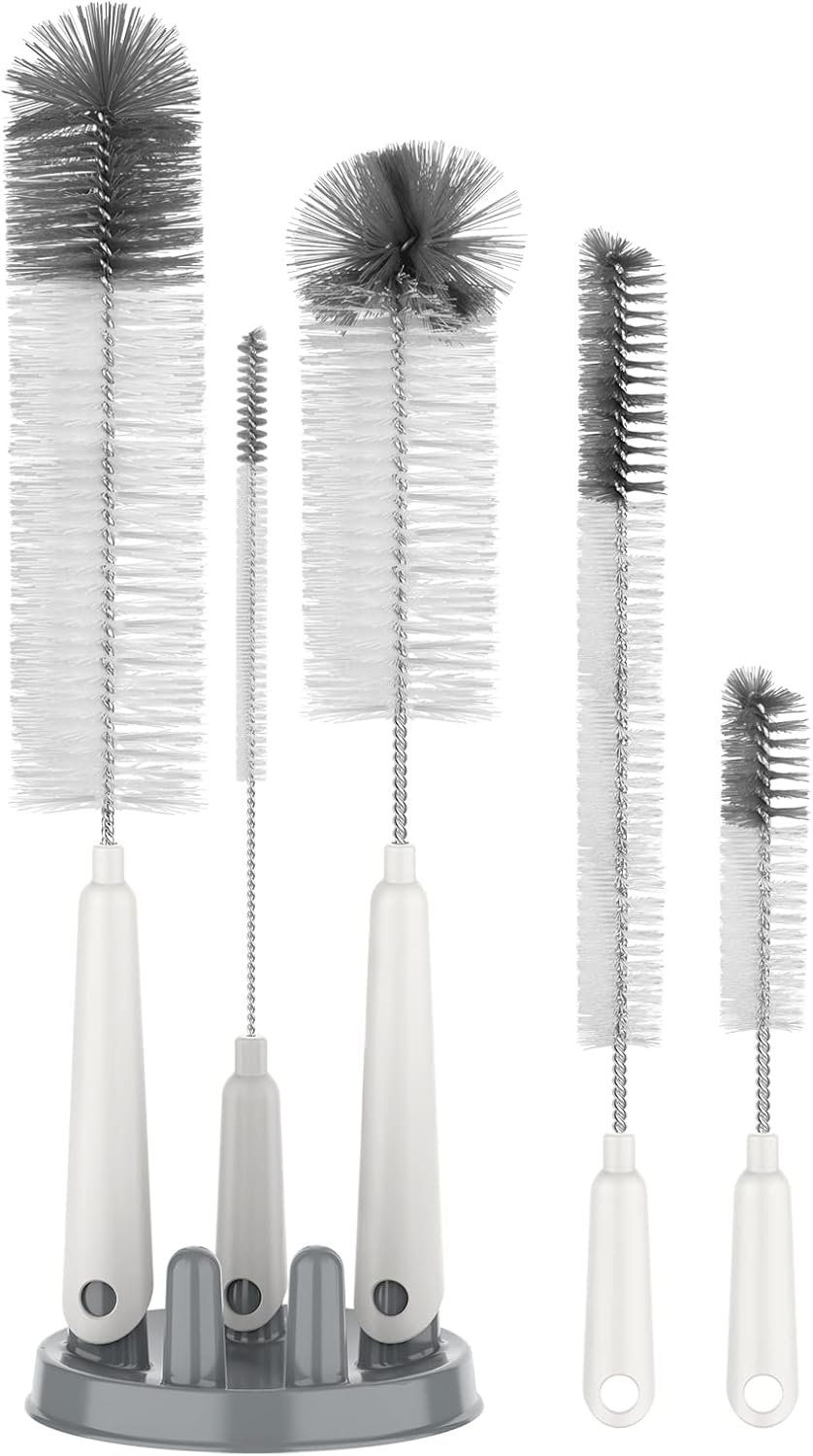 Clean Every Bottle Thoroughly with 5-in-1 Brush Set