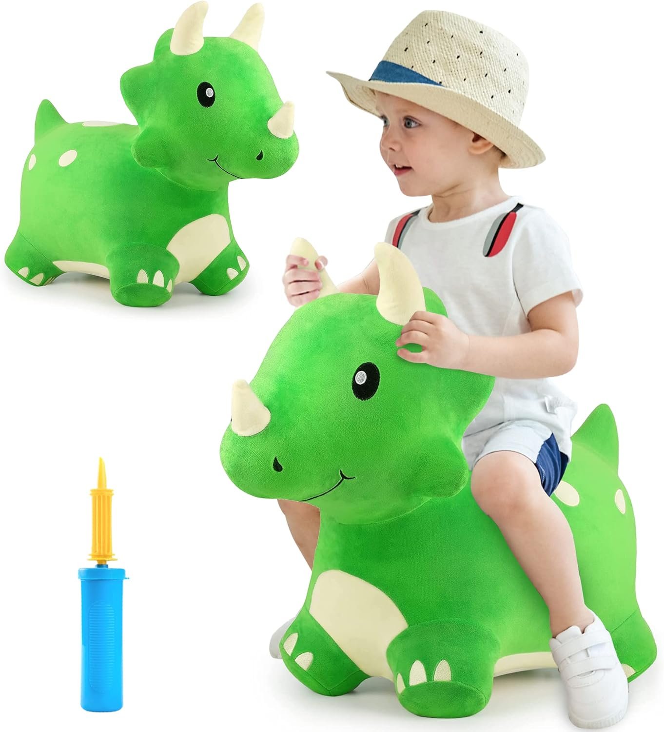 Bouncy Triceratops Hopper: Fun Dinosaur Toy for Active Toddlers