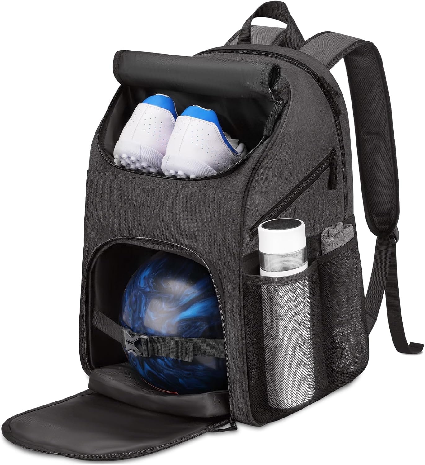 Bowling Ball Backpack with Shoe Compartment - All-in-One Gear Bag