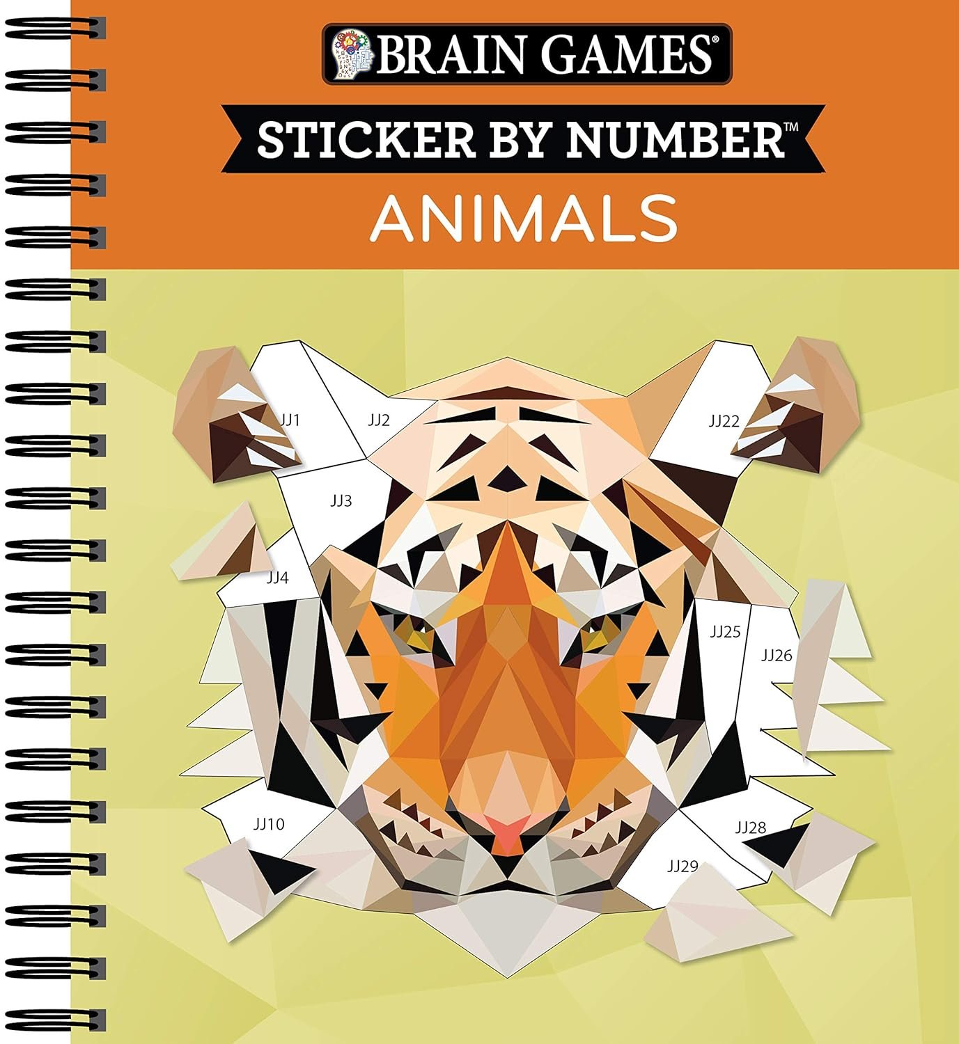 Brain Games: Sticker by Number Animals - 2 in 1