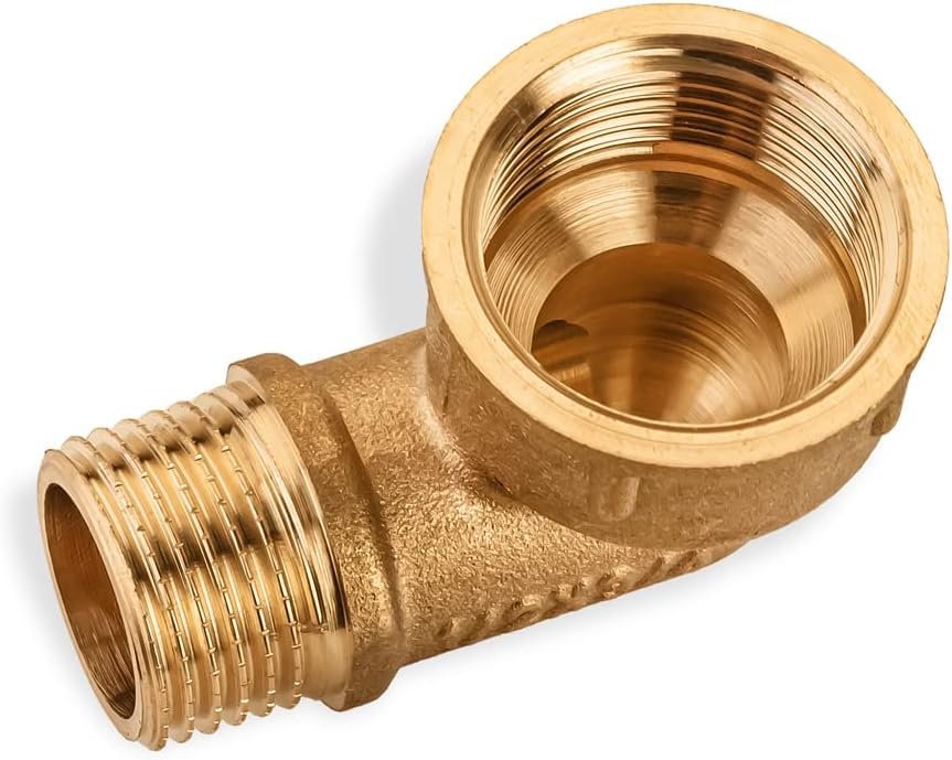 Durable Brass Pipe Elbow Connector - 1/2