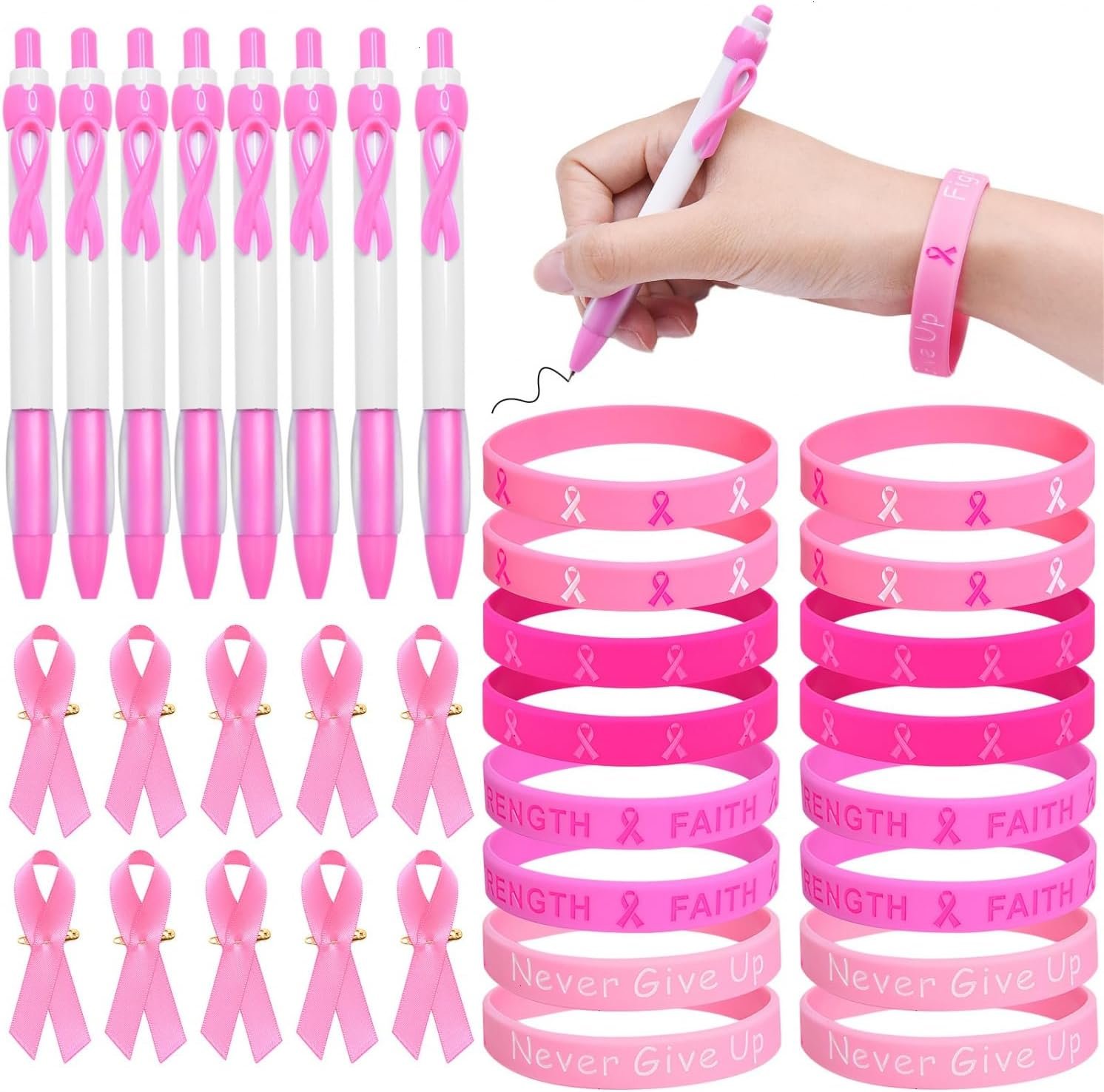 Breast Cancer Awareness Kit - 72 Bulk Items for Events