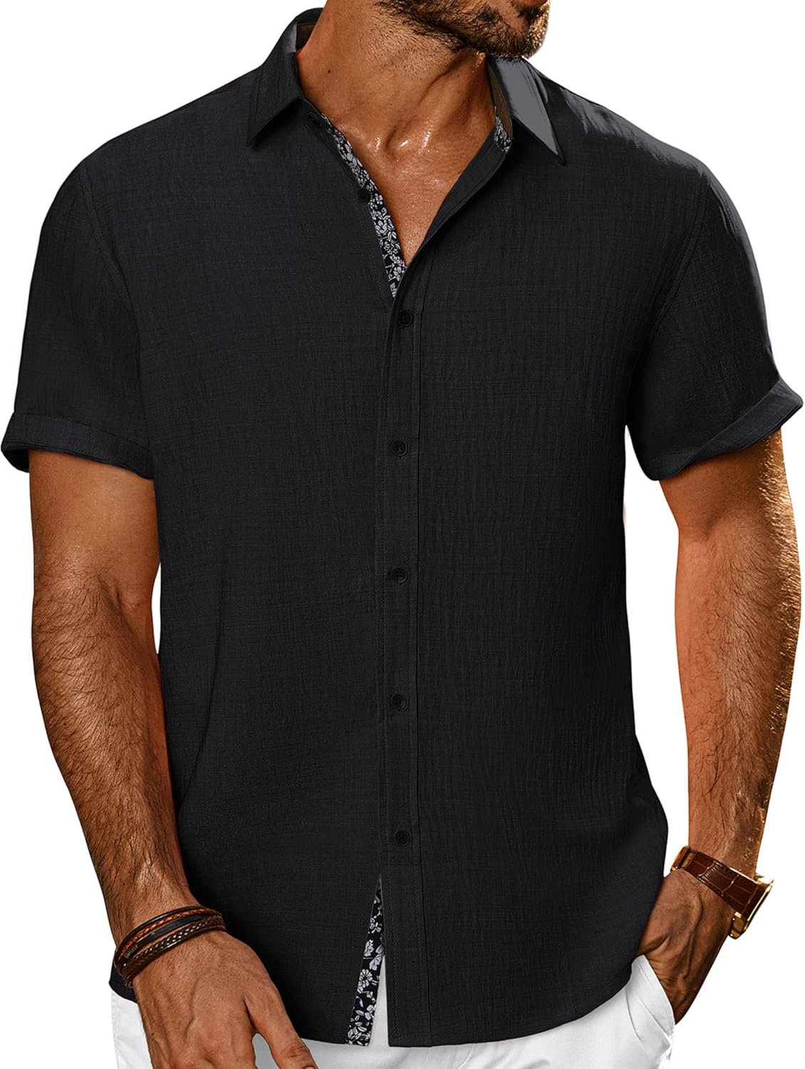 Breathable Summer Shirt for Casual Beach & Wedding Style