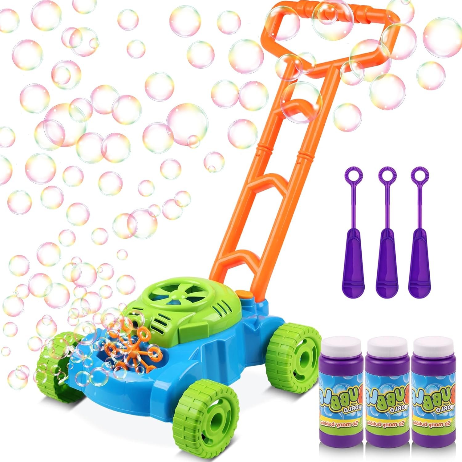 Bubble Lawn Mower Toy: Outdoor Fun & Pretend Play for Toddlers 1-3