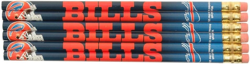 Buffalo Bills Pencils: 6-Pack Fan Desk Essential