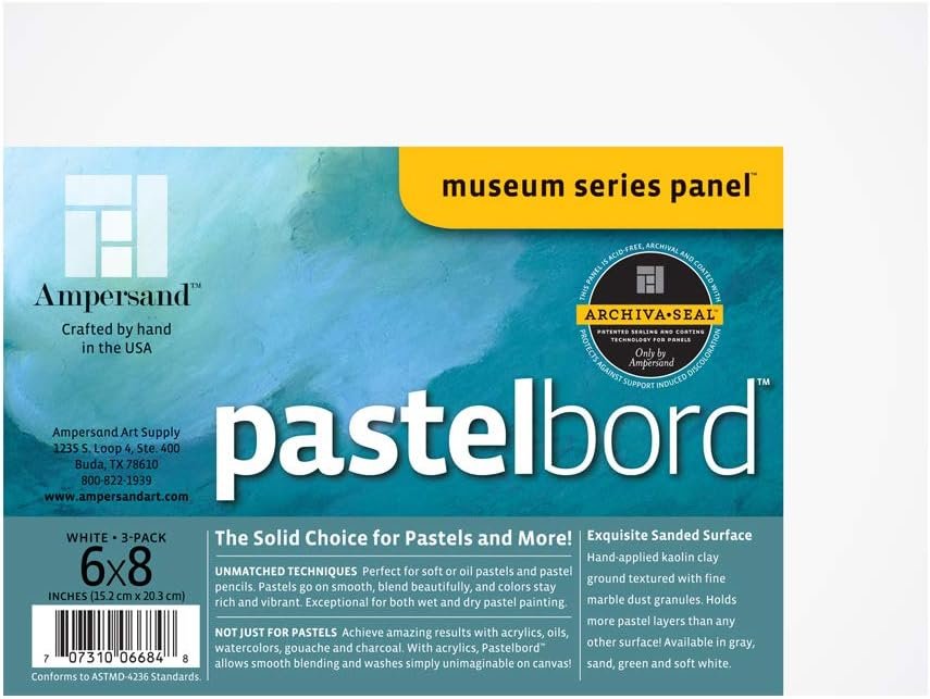 Build Layers with Ease: White Pastelbord Panels, 6x8 Pack of 3