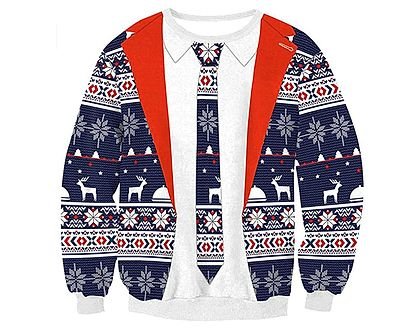 Business Suit Ugly Christmas Sweater