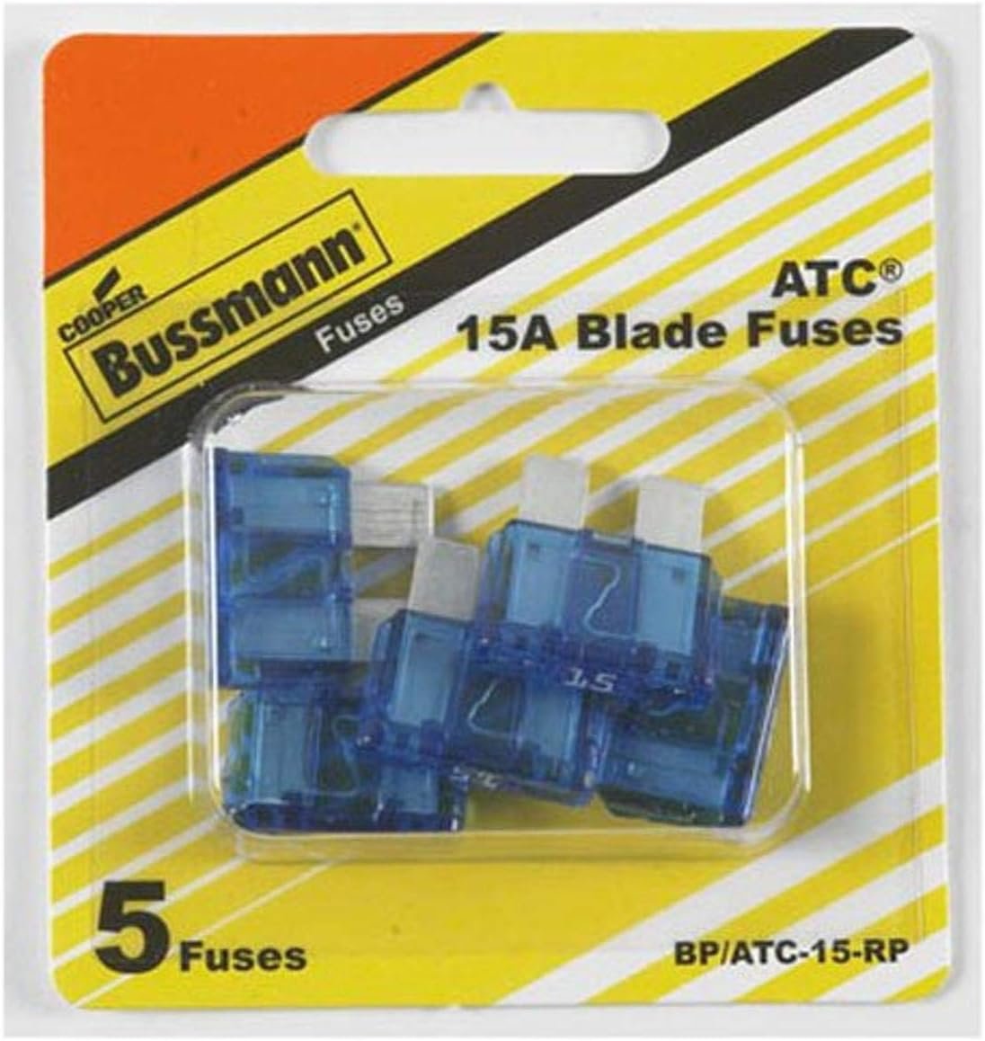 Bussmann 15 Amp Automotive Blade Fuse - 5 Pack