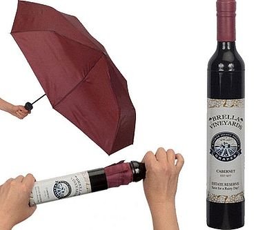 Cabernet Wine Bottle Hidden Umbrella