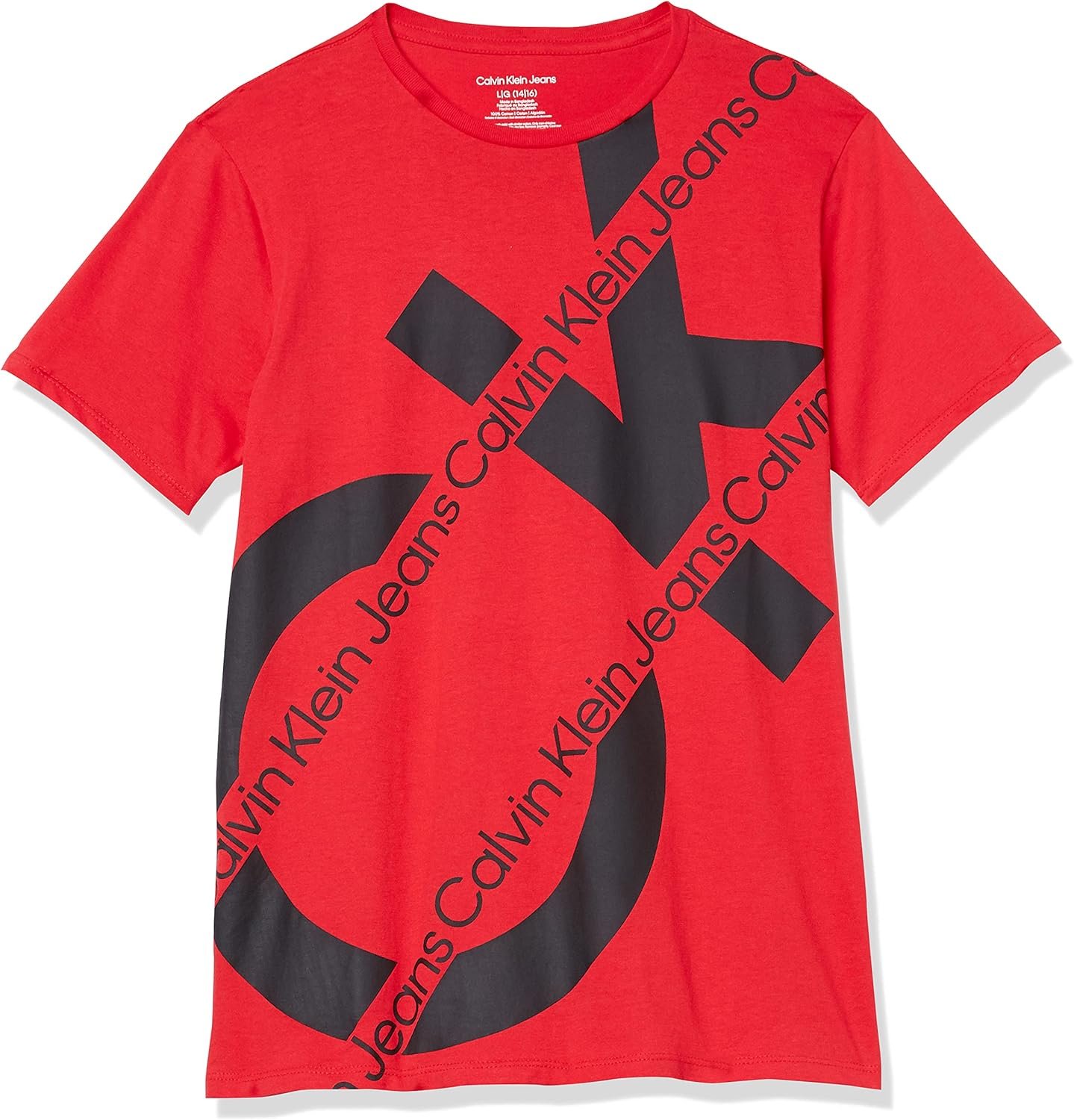 Comfortable Boys' Red Graphic Tee from Calvin Klein