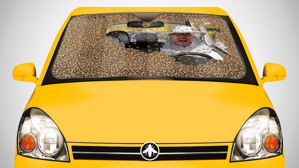 Car Full of Bees Sunshade