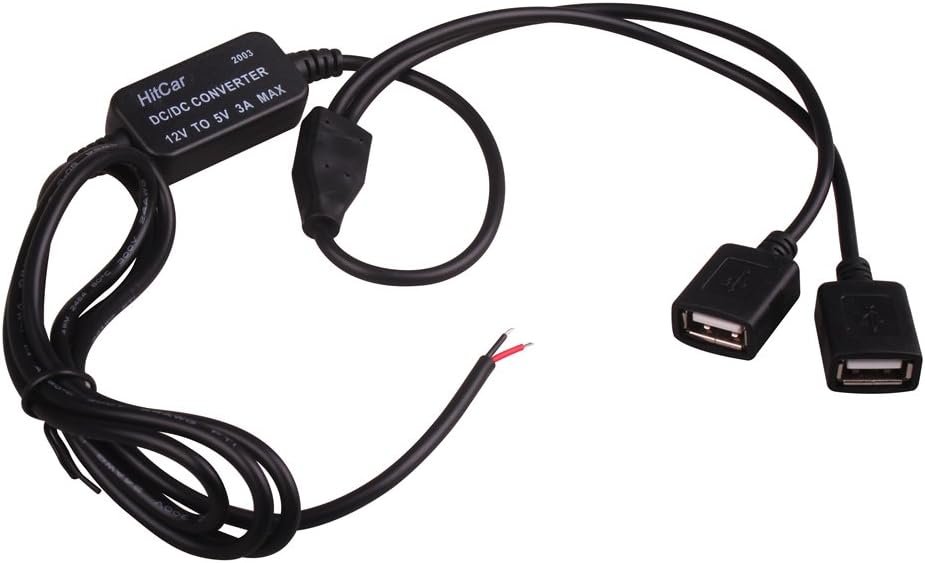 Car USB Power Kit: 12V to 5V Dual Port Charger