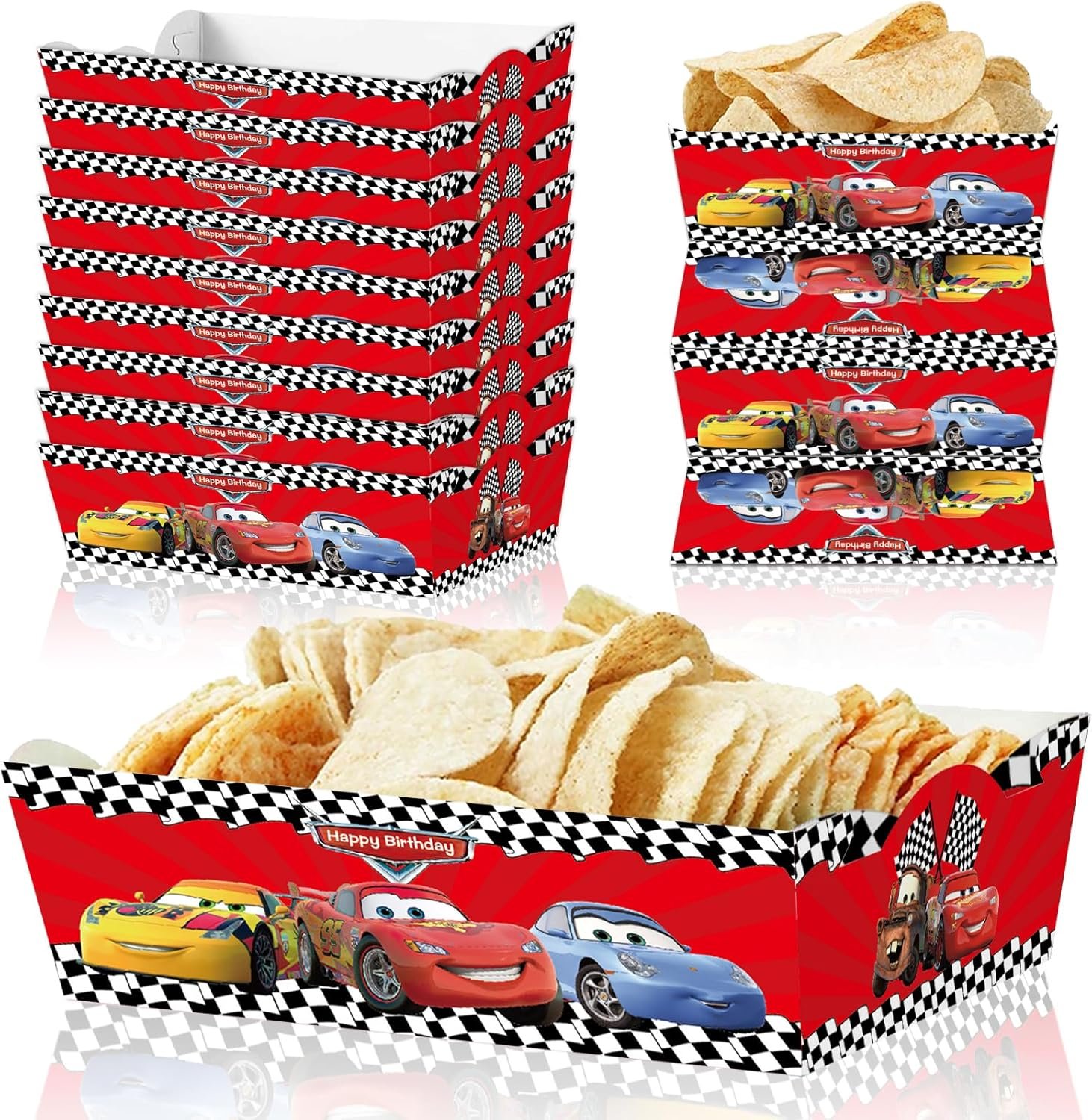 40 Pack Cars Birthday Party Supplies