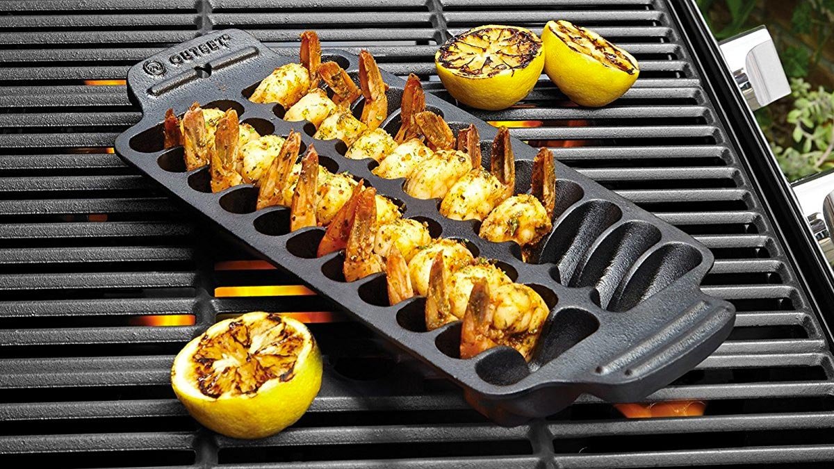 Cast Iron Shrimp Grill & Serving Pan