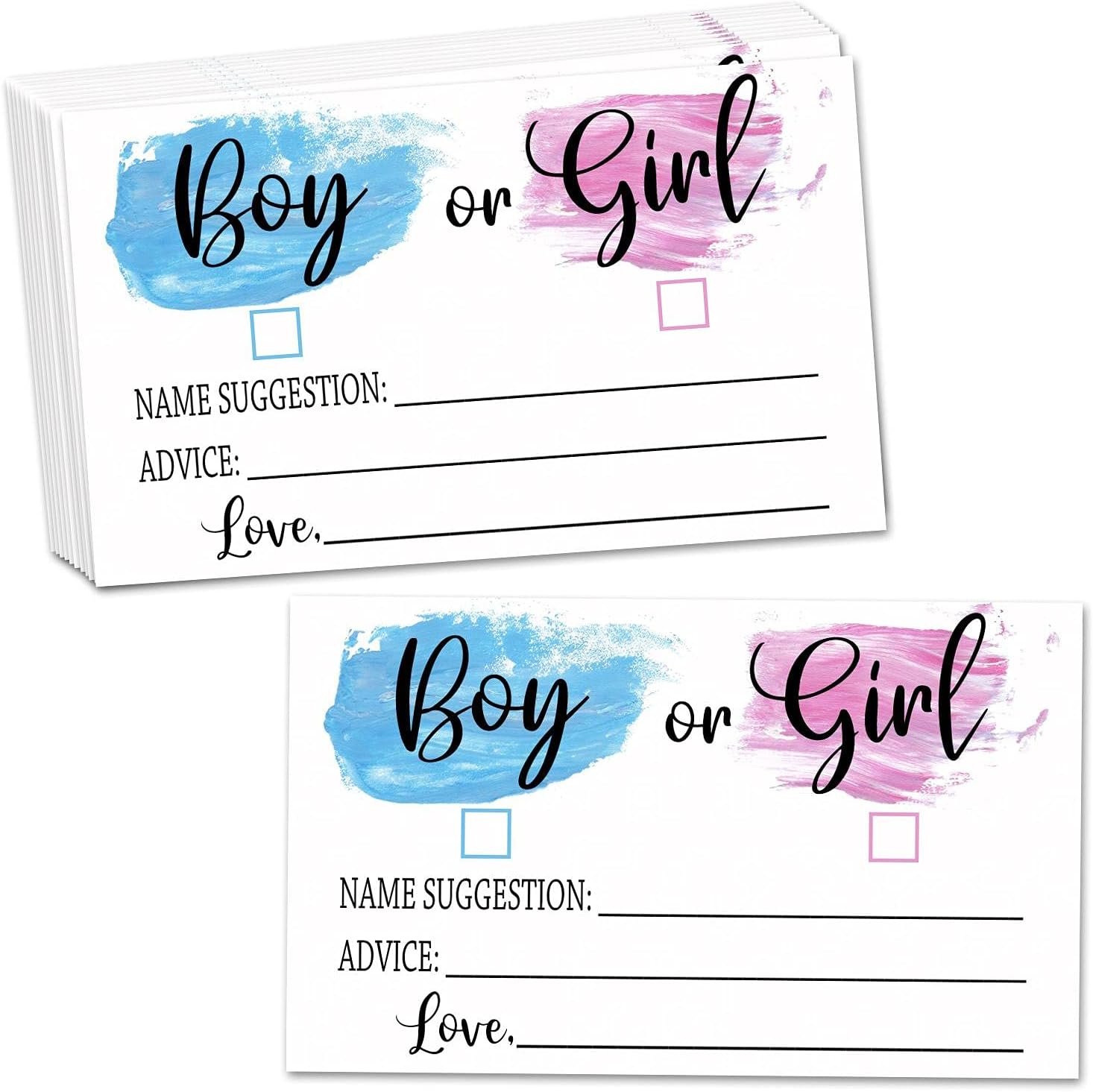 Cast Your Vote: Gender Reveal Game Cards for Baby Showers