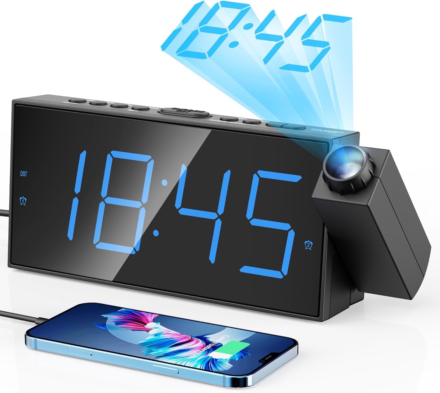 Wake Up Effortlessly: Ceiling Projection Alarm Clock