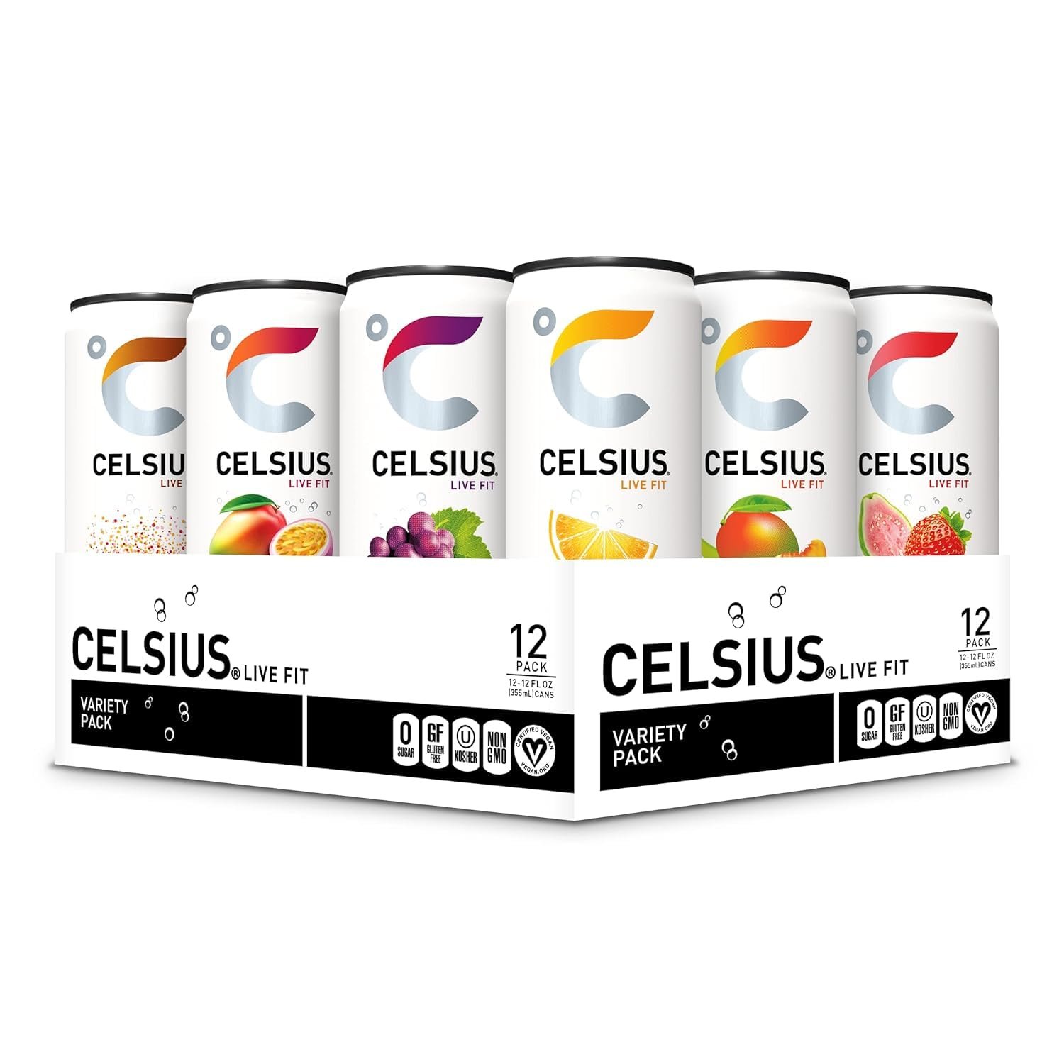 Zero-Sugar Celsius Energy Variety Pack for Active Days