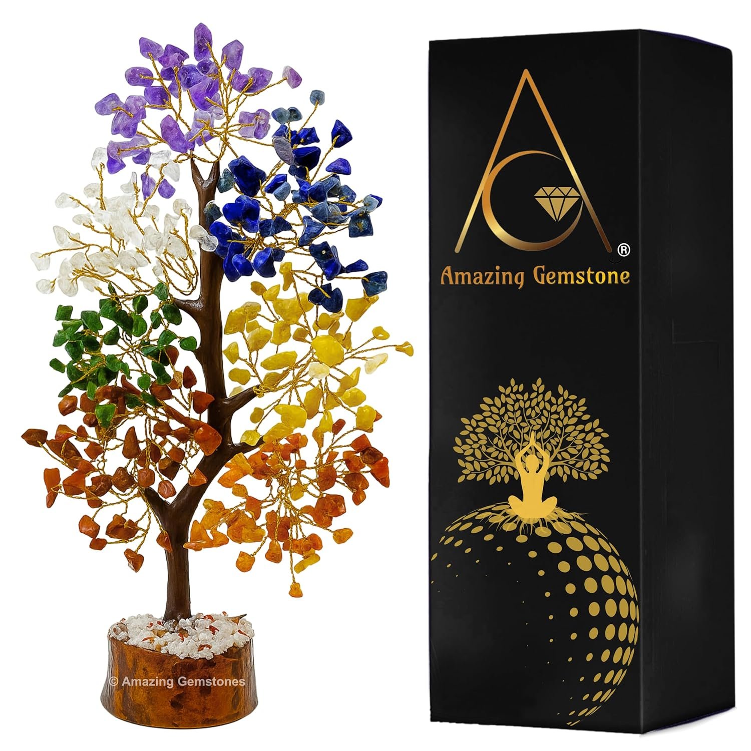 Chakra Crystal Tree: Spiritual Healing Home Decor